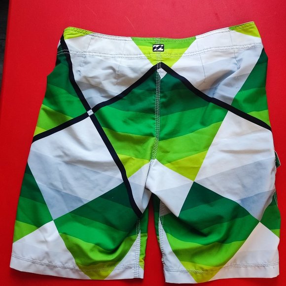 Billabong platinum X stretch surfer board short white and green men's size 34 - Picture 3 of 12